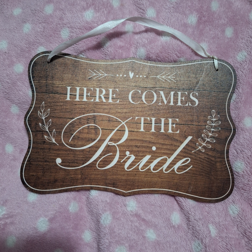 Wood Wedding Sign